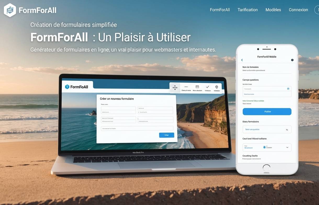 An online form generator that’s a delight to use, whether you’re a webmaster or a websurfer – FormForAll.